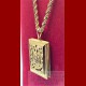 Chaîne corde et son pendentif Livre du Coran Or 18 Carats
