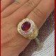 Bague Universitaire Shine red 