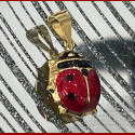 Pendentif coccinelle or 18 carats